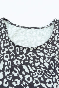 Rose Pink Leopard Pocketed Maxi Tank Dress