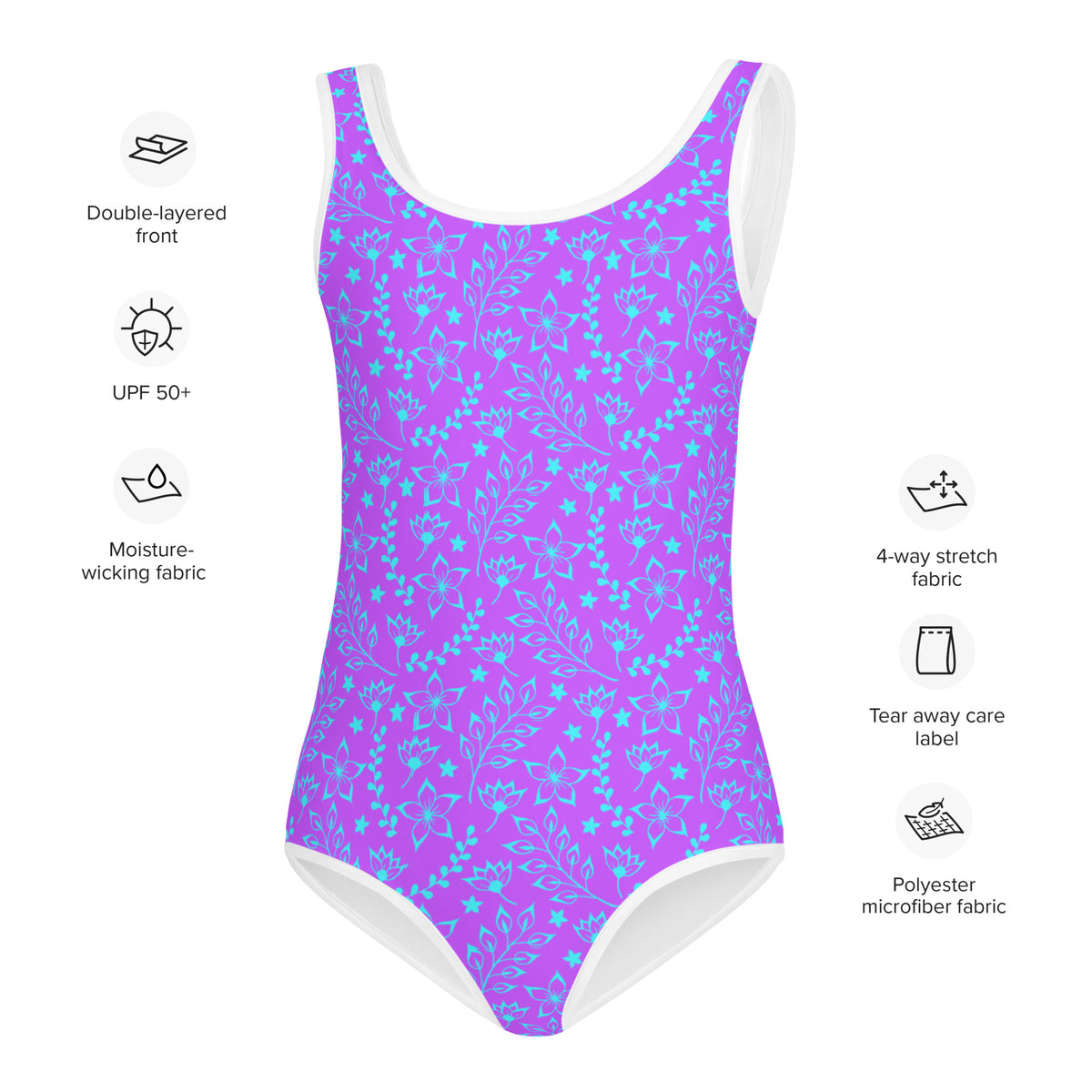 SOFIA KIDS SWIMSUIT - GARDEN PARTY PURPLE