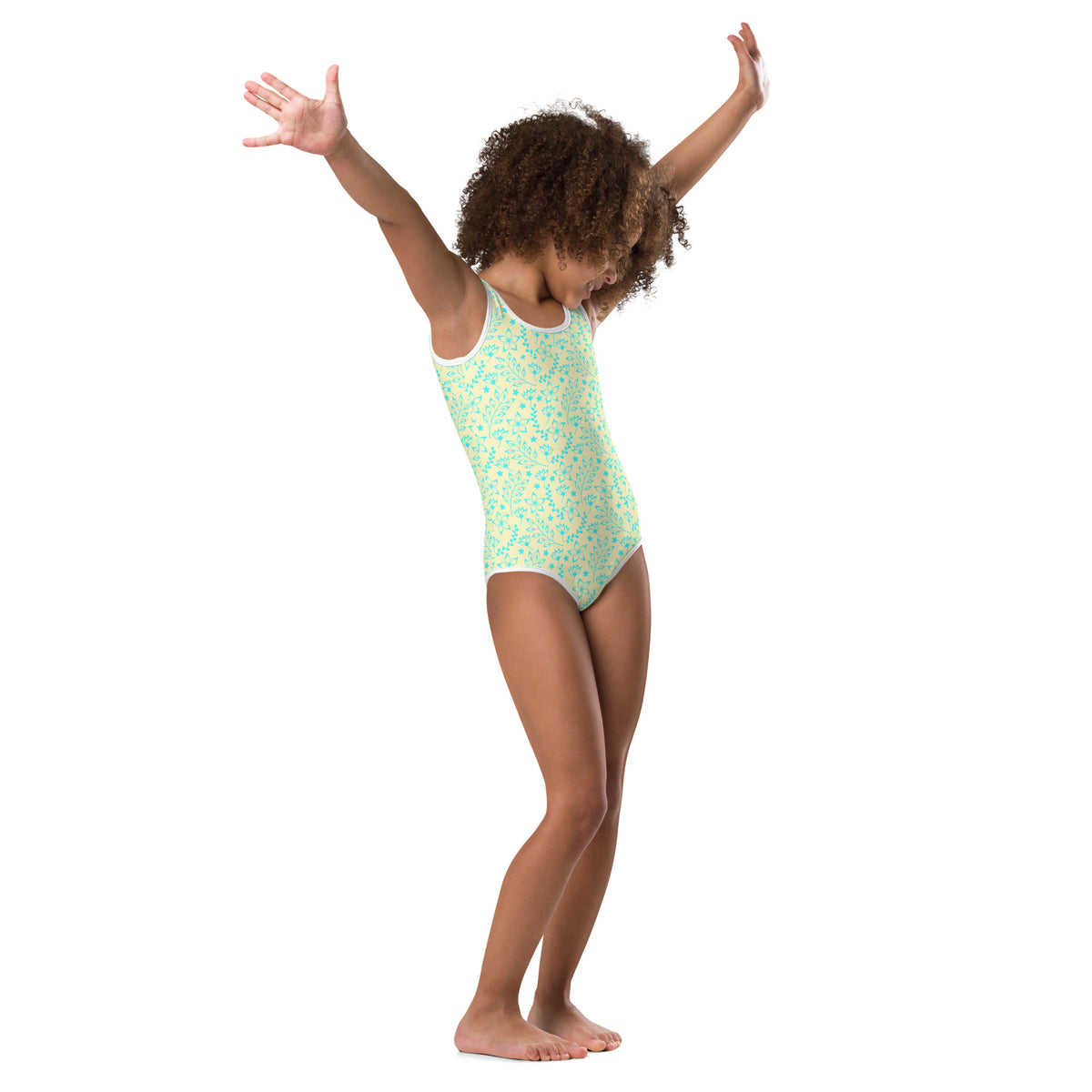 SOFIA KIDS SWIMSUIT - GARDEN PARTY SKY BLUE FLORALS