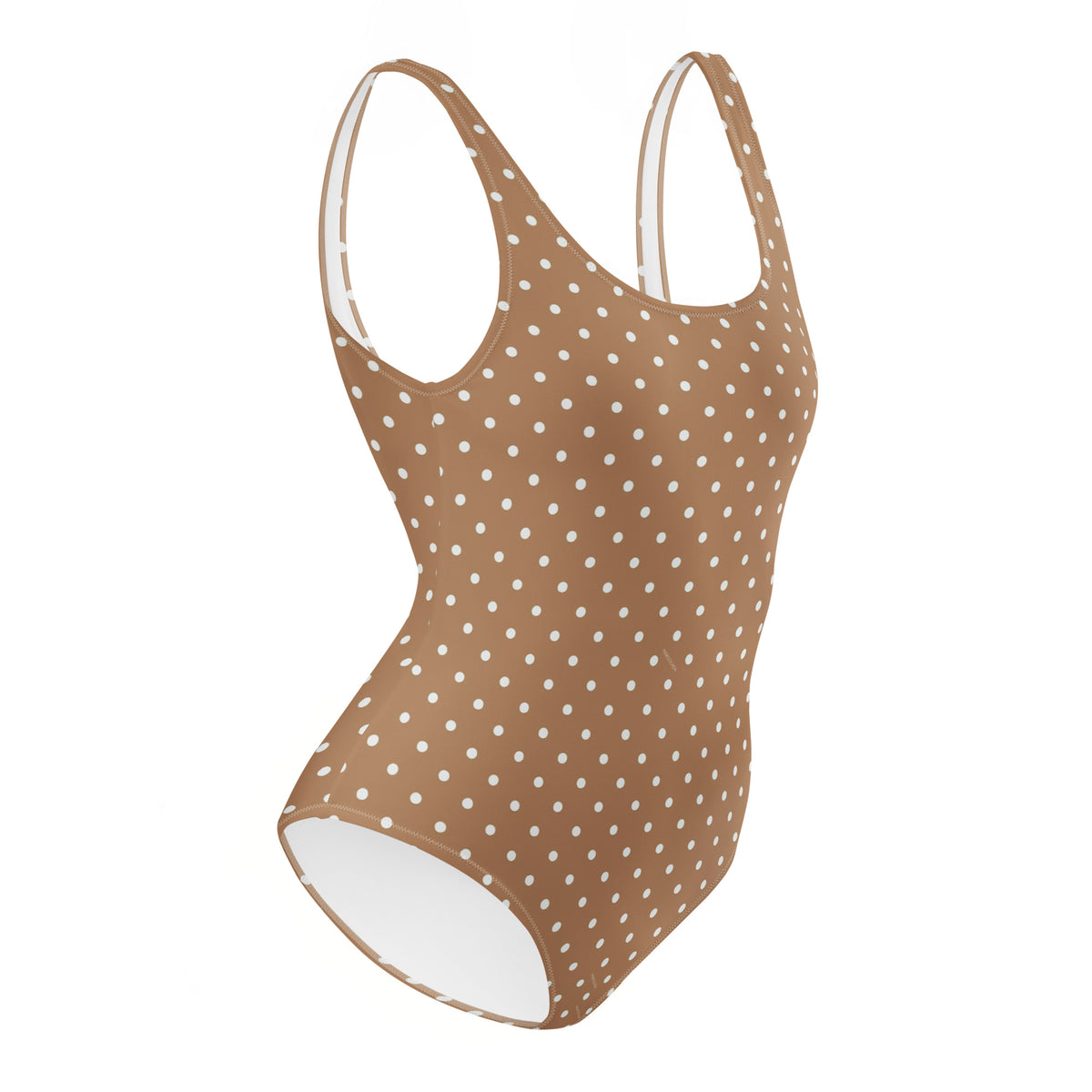 FLORIDA ECO ONE PIECE SWIMSUIT - BROWN POLKA DOTS