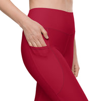 POCKET LEGGINGS - CARMINE