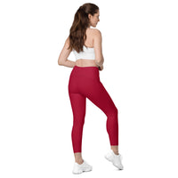 POCKET LEGGINGS - CARMINE