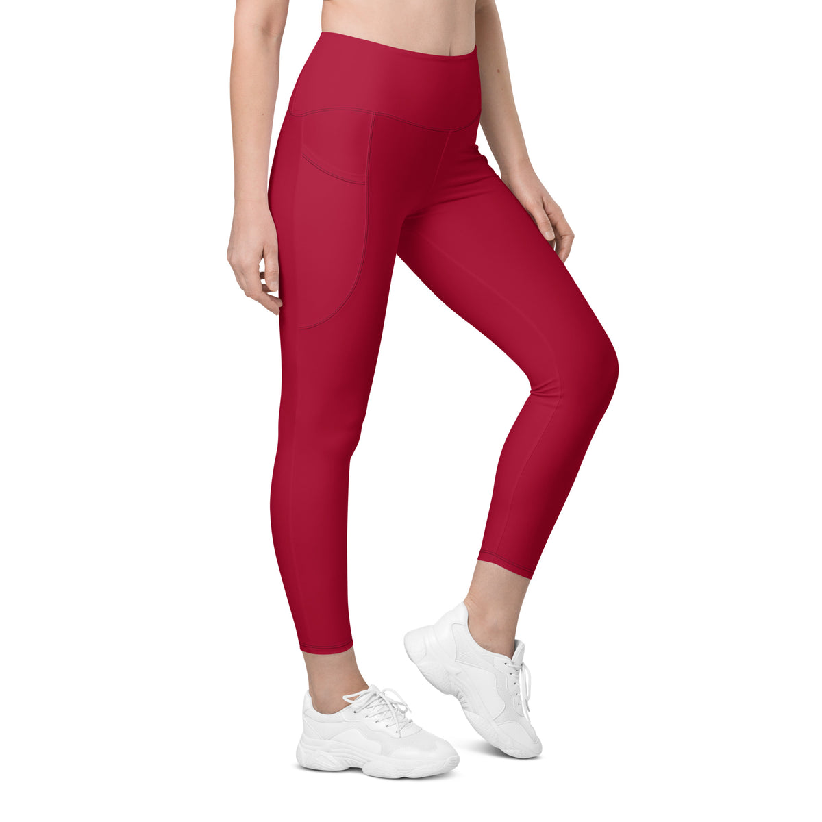 POCKET LEGGINGS - CARMINE