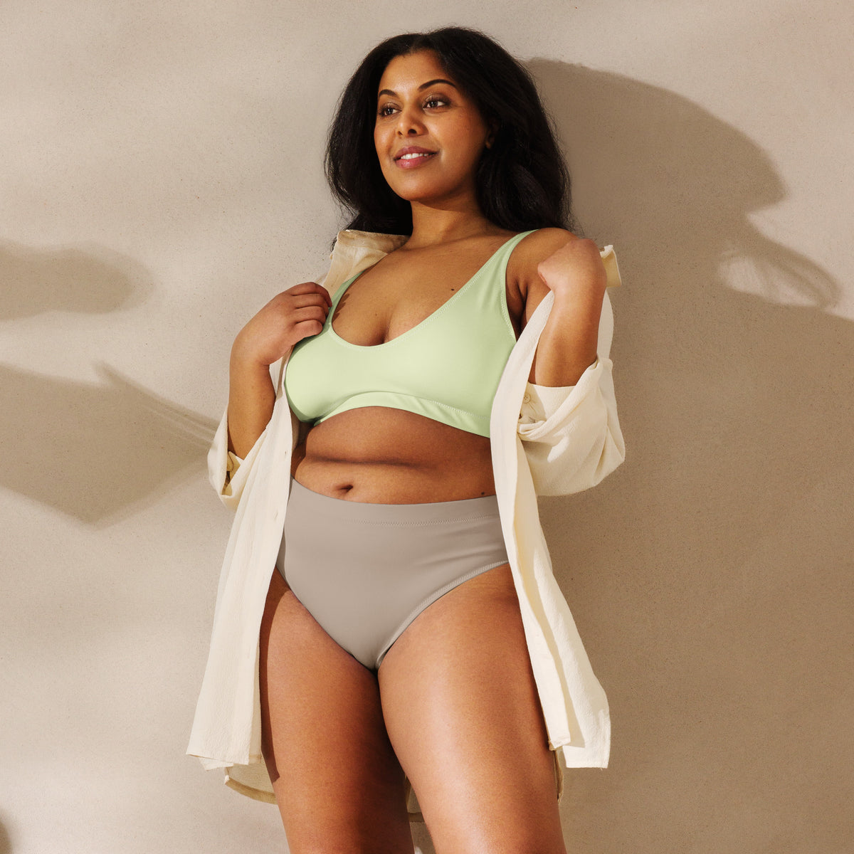 BELLA ECO PADDED BIKINI TOP | PASTEL LIME
