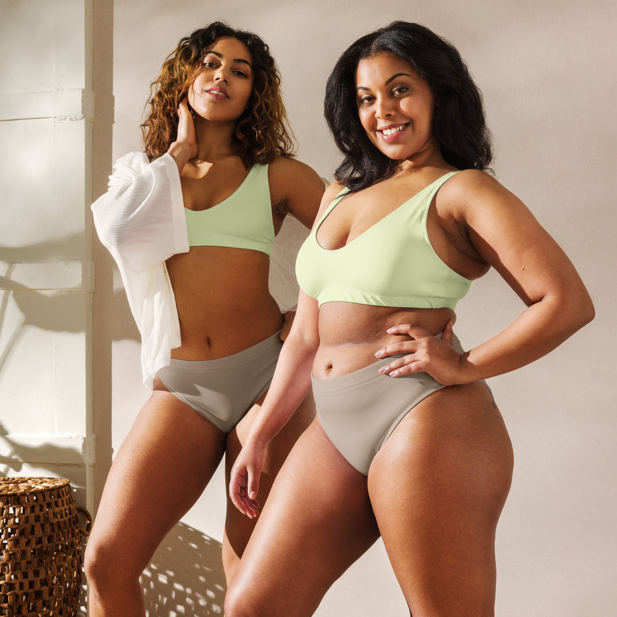 BELLA ECO PADDED BIKINI TOP | PASTEL LIME