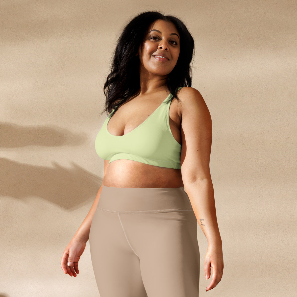 BELLA ECO PADDED BIKINI TOP | PASTEL LIME
