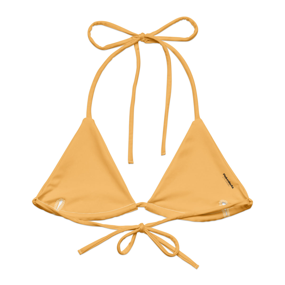 TRIANGLE STRING BIKINI TOP ECO - PEACH