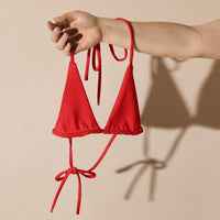 TRIANGLE STRING BIKINI TOP ECO - RED