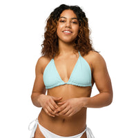 TRIANGLE STRING BIKINI TOP ECO - POWDER BLUE