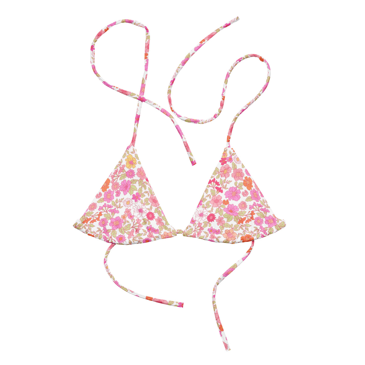 TRIANGLE STRING BIKINI TOP ECO - SUMMER BLOSSOMZ