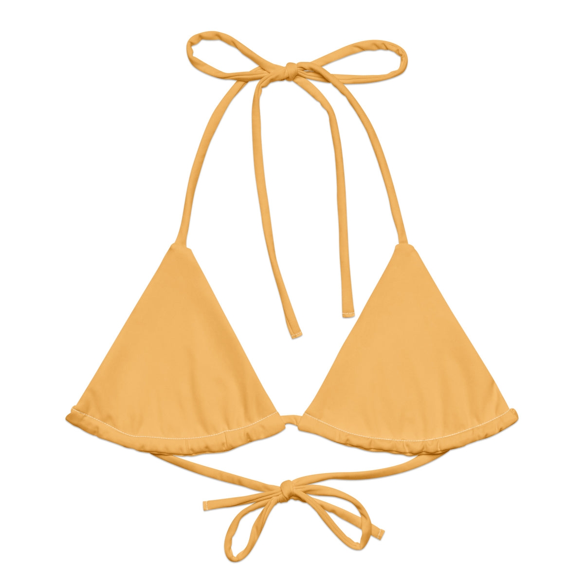 TRIANGLE STRING BIKINI TOP ECO - PEACH