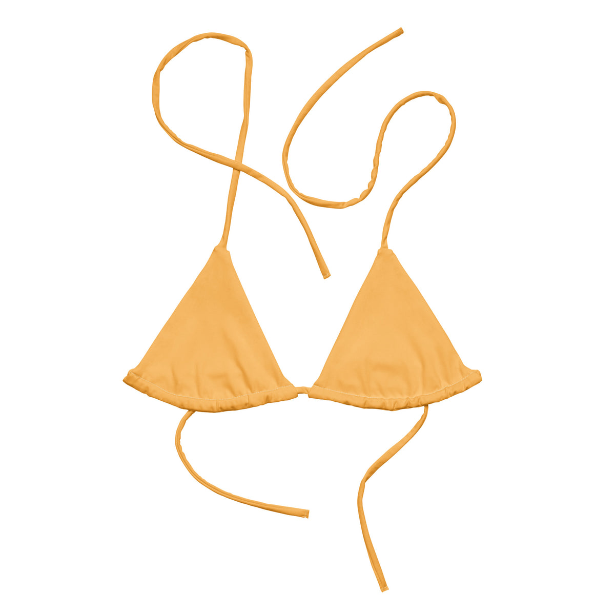 TRIANGLE STRING BIKINI TOP ECO - PEACH