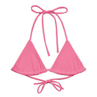 TRIANGLE STRING BIKINI TOP ECO - PINK SODA