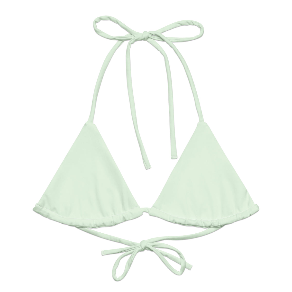 TRIANGLE STRING BIKINI TOP ECO - HONEYDEW