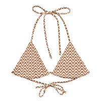 TRIANGLE STRING BIKINI TOP ECO - ZIG CHOCOLATE
