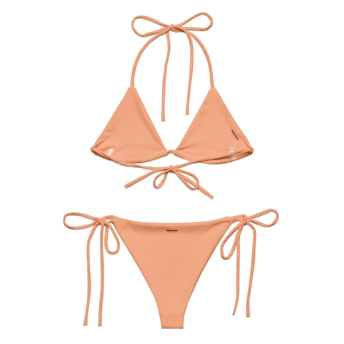 STRING BIKINI SET ECO - PEACHY PINK