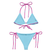 STRING BIKINI SET ECO - GARDEN PARTY HOT PINK & BLUE