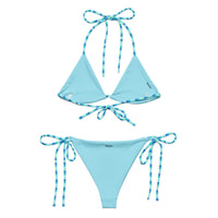 STRING BIKINI SET ECO - BLUE STRIPES