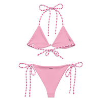 STRING BIKINI SET ECO - PINK STRIPES