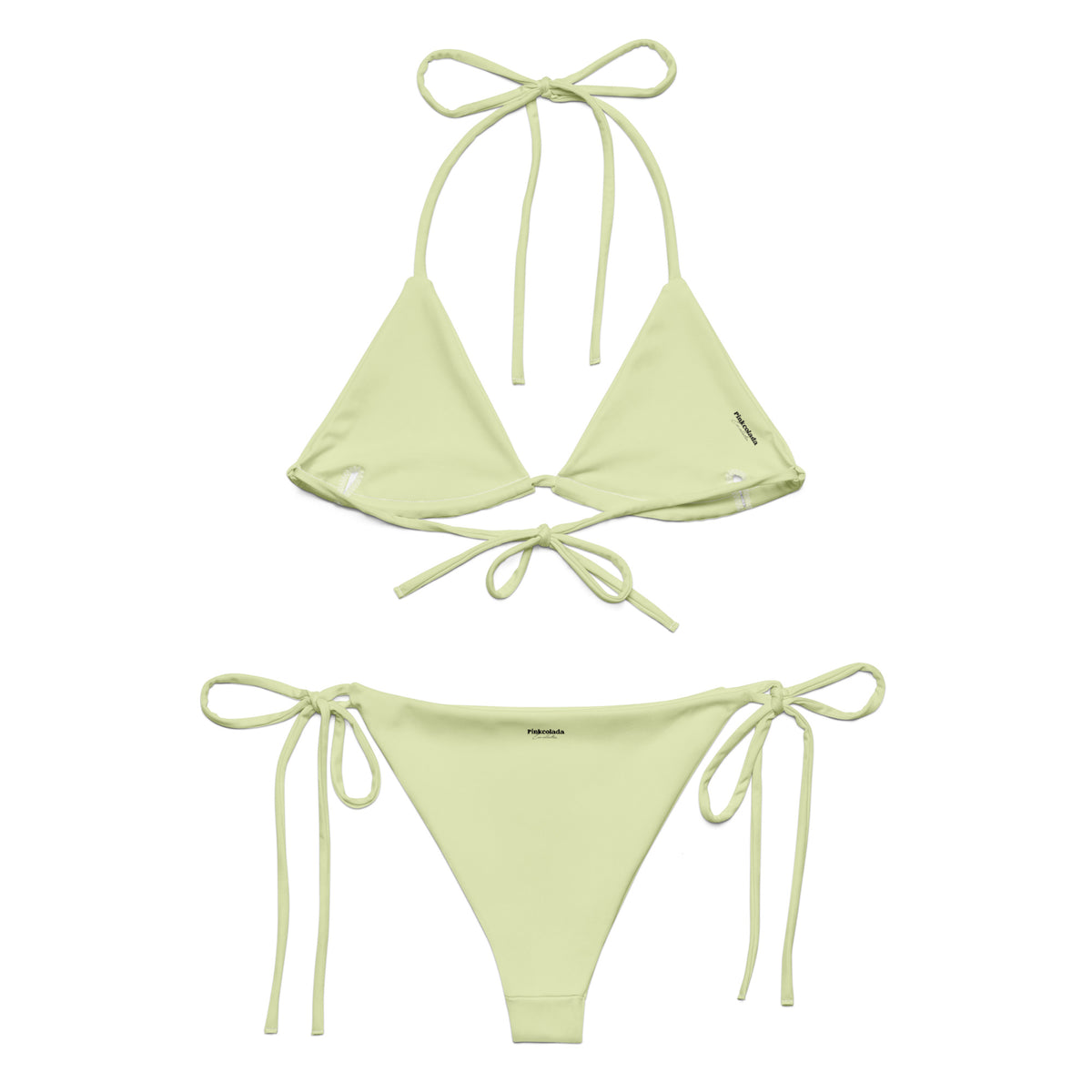 STRING BIKINI SET ECO - PASTEL LIME