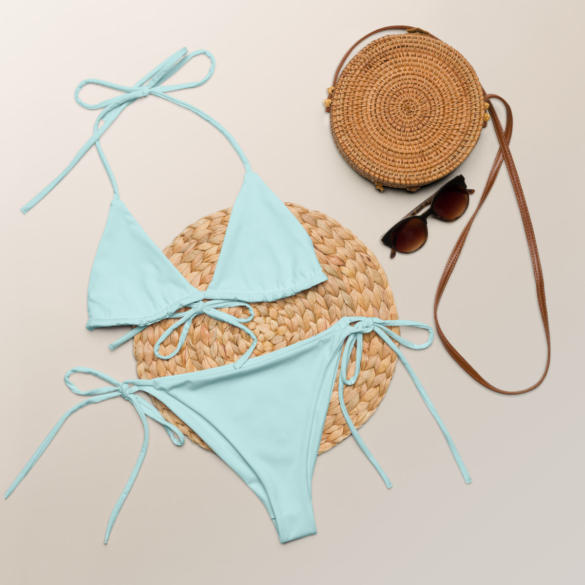 STRING BIKINI SET ECO - POWDER BLUE