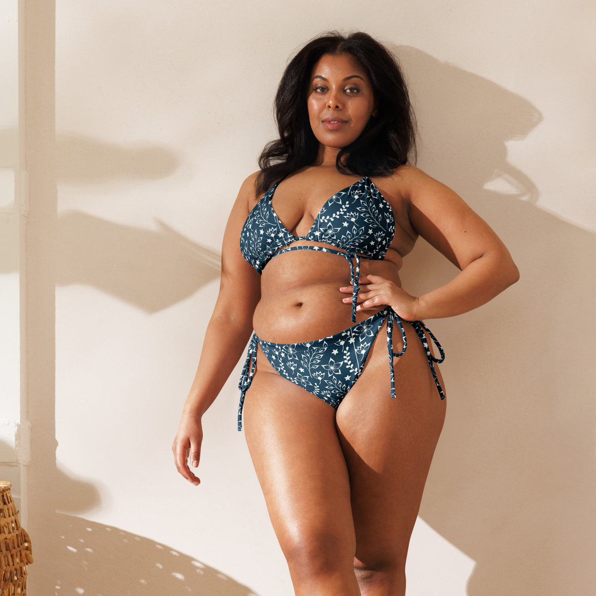 STRING BIKINI SET ECO - GARDEN PARTY DARK NAVY