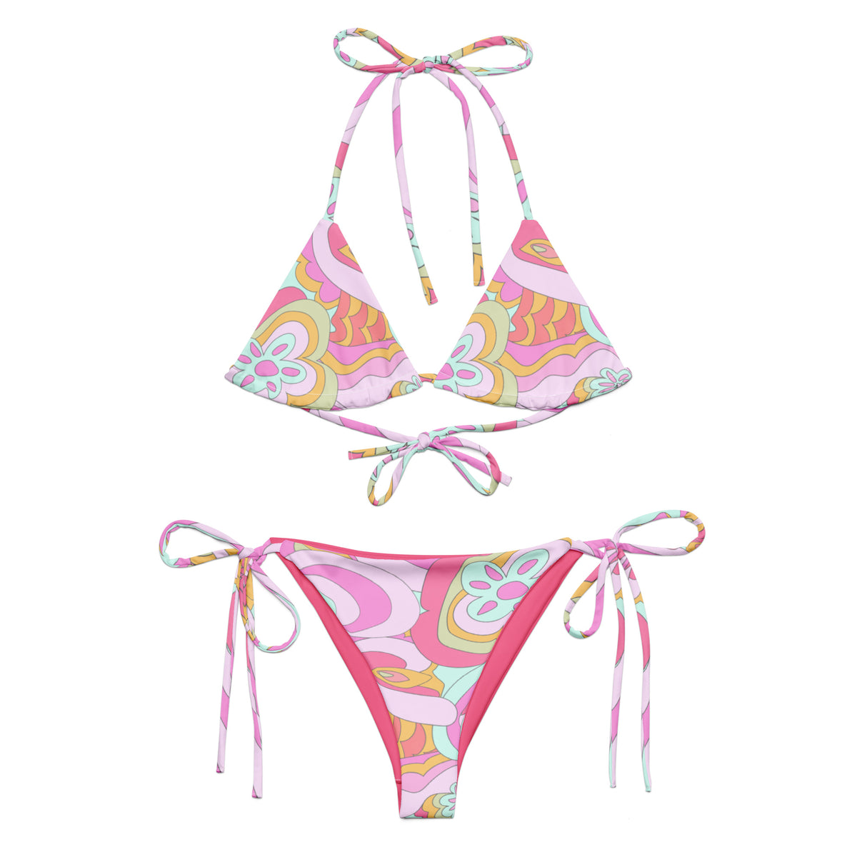 STRING BIKINI SET ECO - PINK DELICA