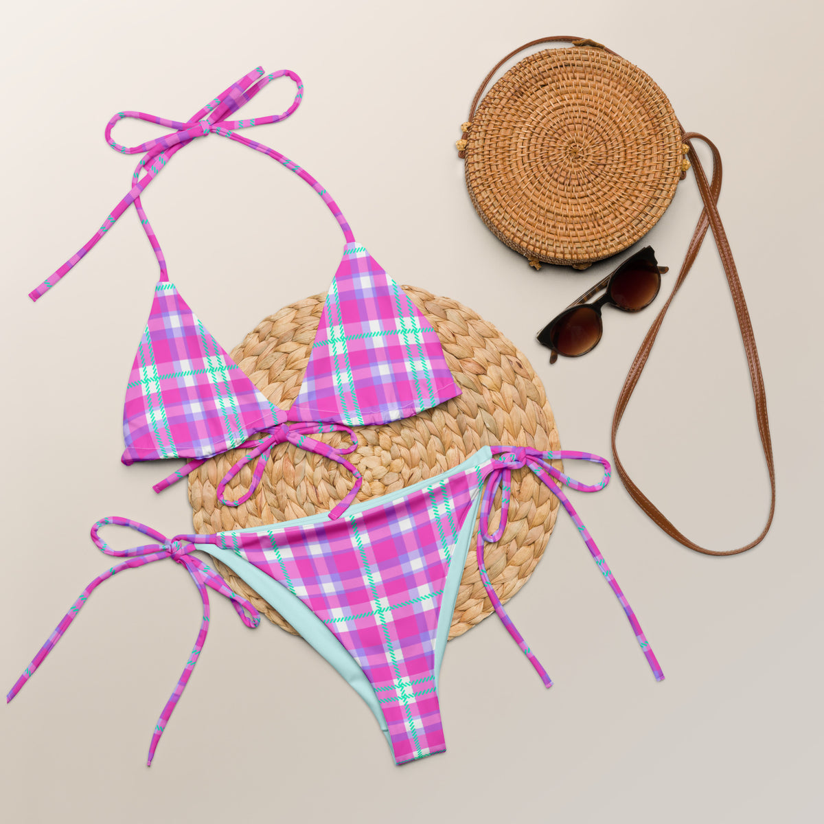 STRING BIKINI SET ECO - RETROCHECKI