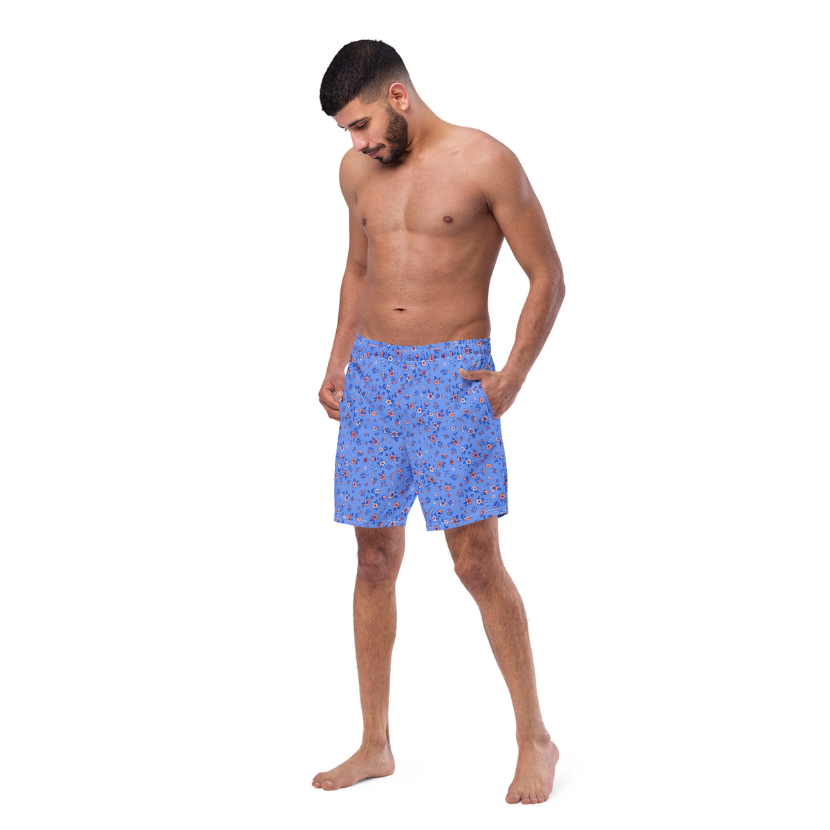 ECO MEN'S SWIM SHORTS | SAPPHIRE FLORALS