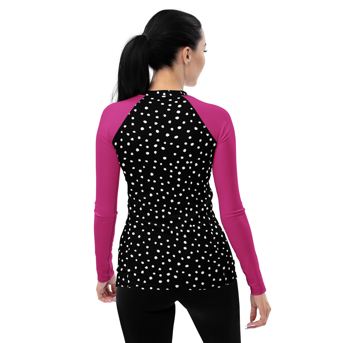 RASH GUARD ECO - PURPLE BLACK POLKA