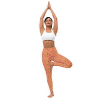 YOGI LEGGINGS - DITSY MANDARINS
