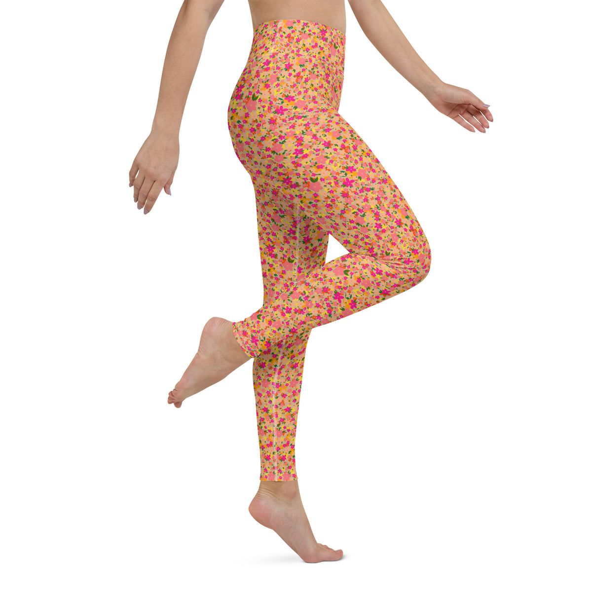 YOGI LEGGINGS - DITSY MANDARINS