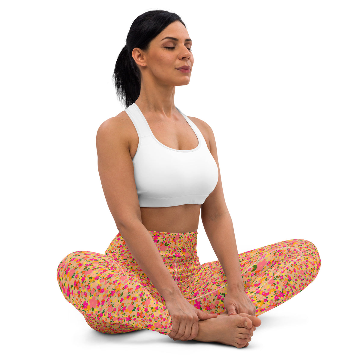 YOGI LEGGINGS - DITSY MANDARINS