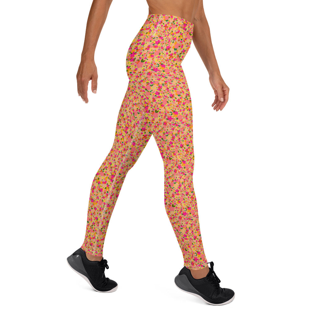 YOGI LEGGINGS - DITSY MANDARINS