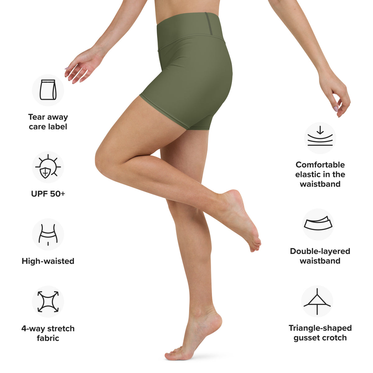 ECO BIKE SHORTS - KHAKI GREEN