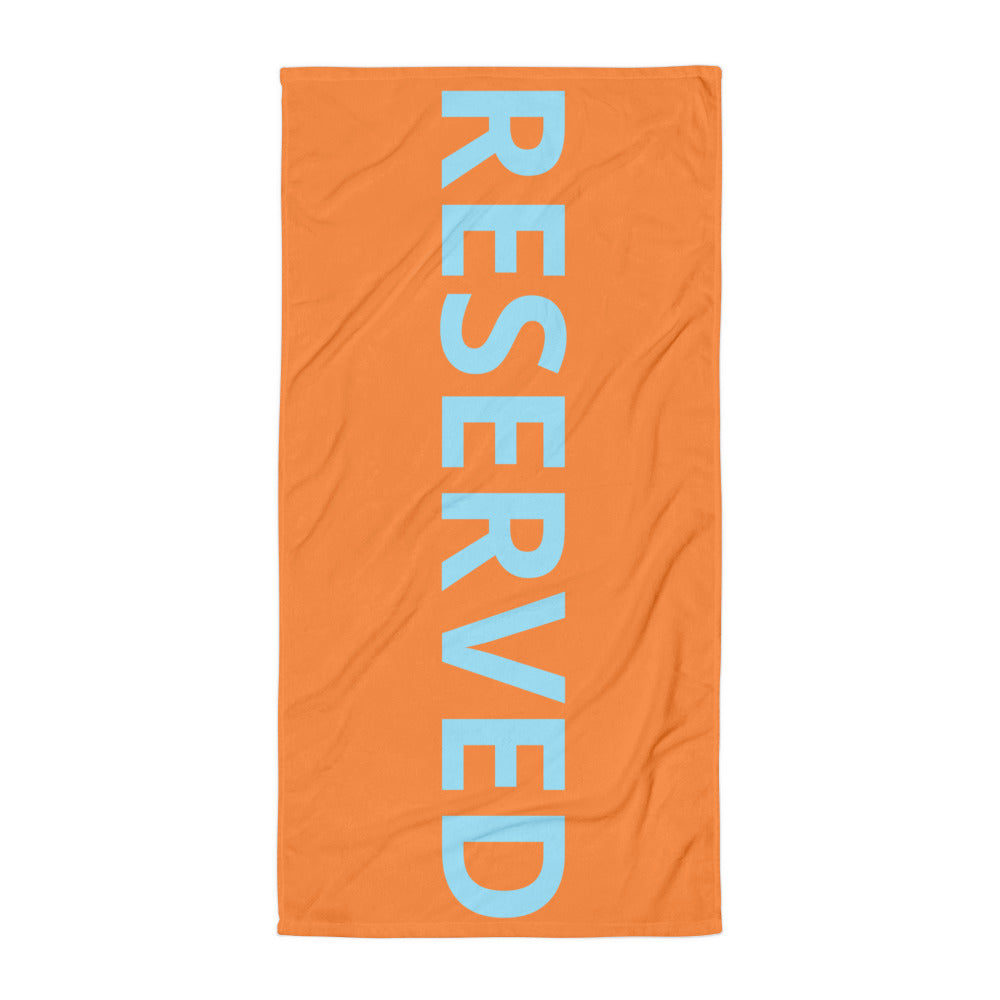 BEACH TOWEL - RESERVED ORANGE & BLUE