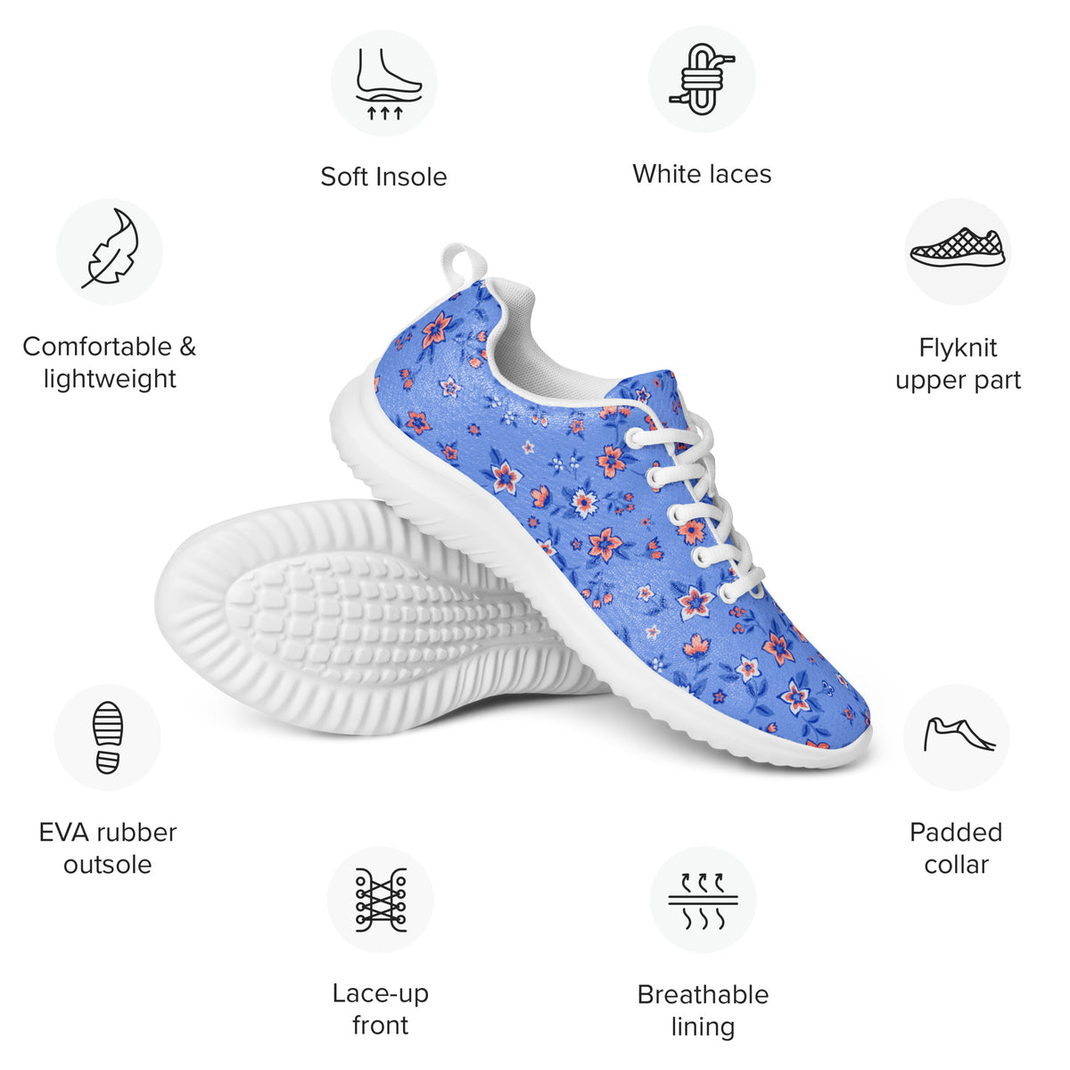 NOGA Women's Sports Shoes - SAPPHIRE FLORALS