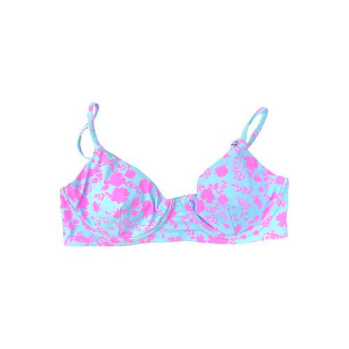 TROPEZ BIKINI TOP IN OHRID BLOOM - PINKCOLADA