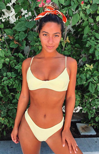 TROPEZ BIKINI TOP IN AVOCADO GREEN - PINKCOLADA