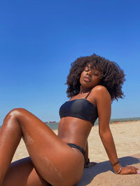 BAUDOUIN BIKINI TOP IN LIQUORICE BLACK - PINKCOLADA