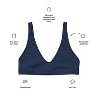 BELLA ECO PADDED BIKINI TOP | DEEP NAVY - PINKCOLADA