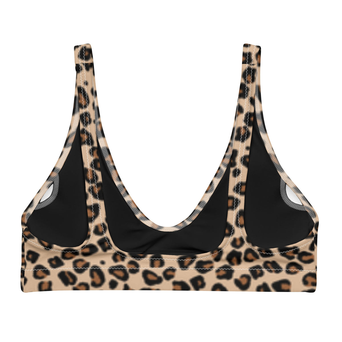 BELLA ECO PADDED BIKINI TOP | LEOPARD - PINKCOLADA