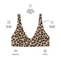 BELLA ECO PADDED BIKINI TOP | LEOPARD - PINKCOLADA