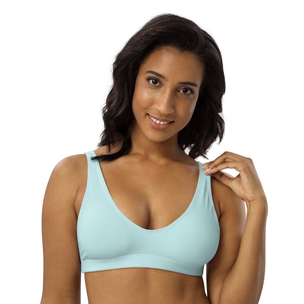 BELLA ECO PADDED BIKINI TOP | POWDER BLUE - PINKCOLADA