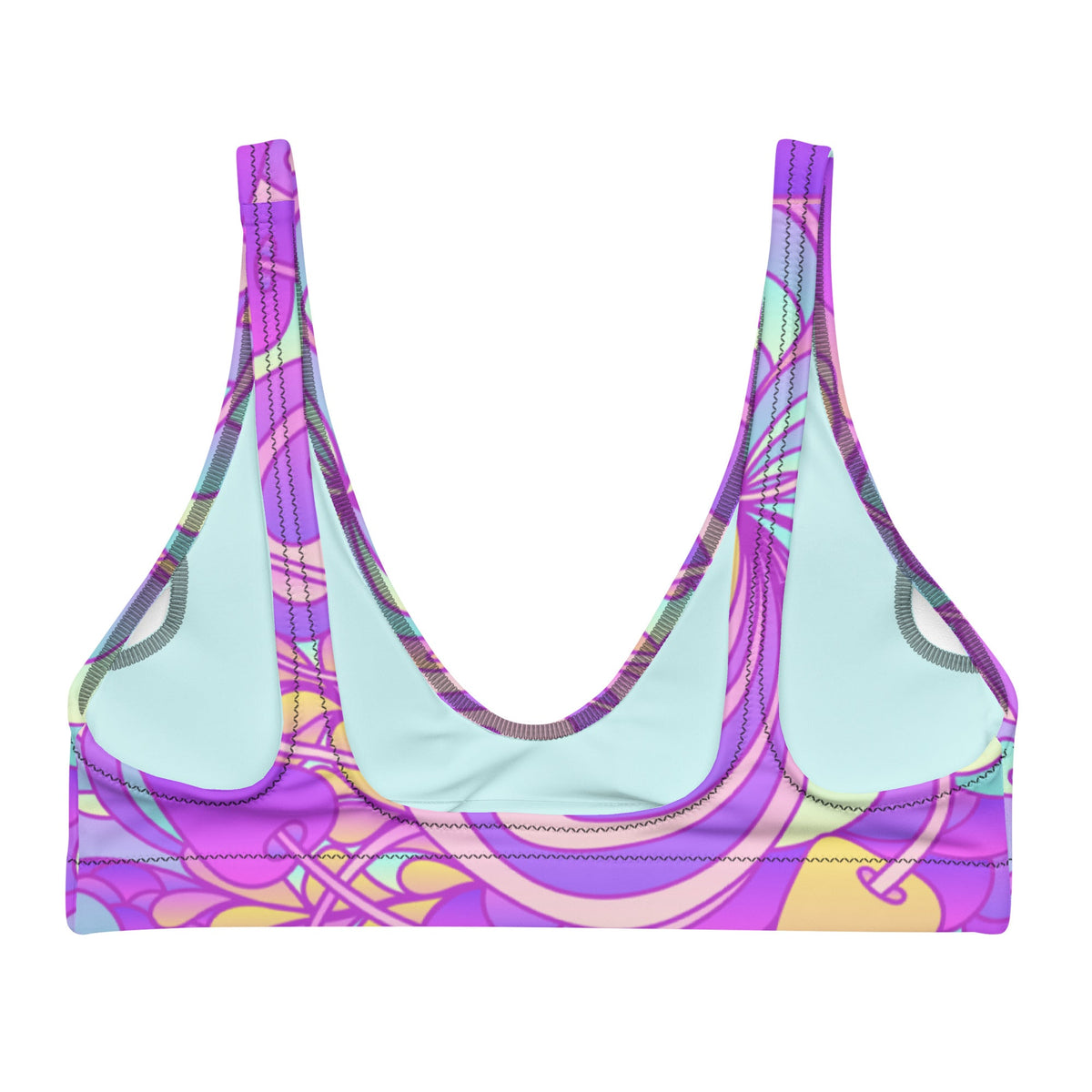 BELLA ECO PADDED BIKINI TOP | PURPLE DELICA - PINKCOLADA