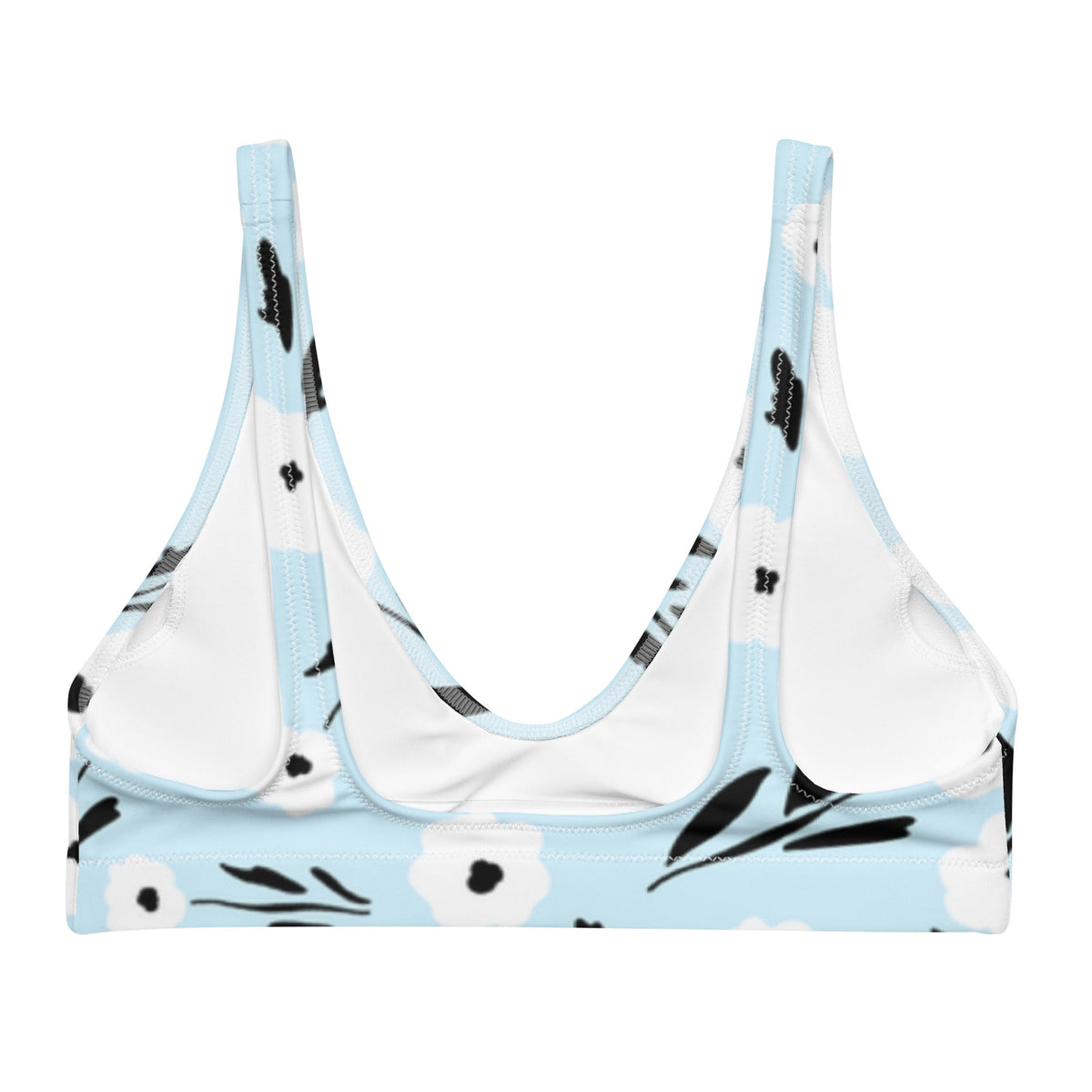 BELLA ECO PADDED BIKINI TOP | WHITE GARDEN - PINKCOLADA
