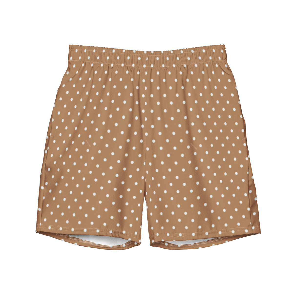 ECO MEN'S SWIM SHORTS | BROWN POLKA DOTS - PINKCOLADA