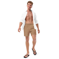 ECO MEN'S SWIM SHORTS | BROWN POLKA DOTS - PINKCOLADA