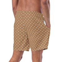 ECO MEN'S SWIM SHORTS | BROWN POLKA DOTS - PINKCOLADA