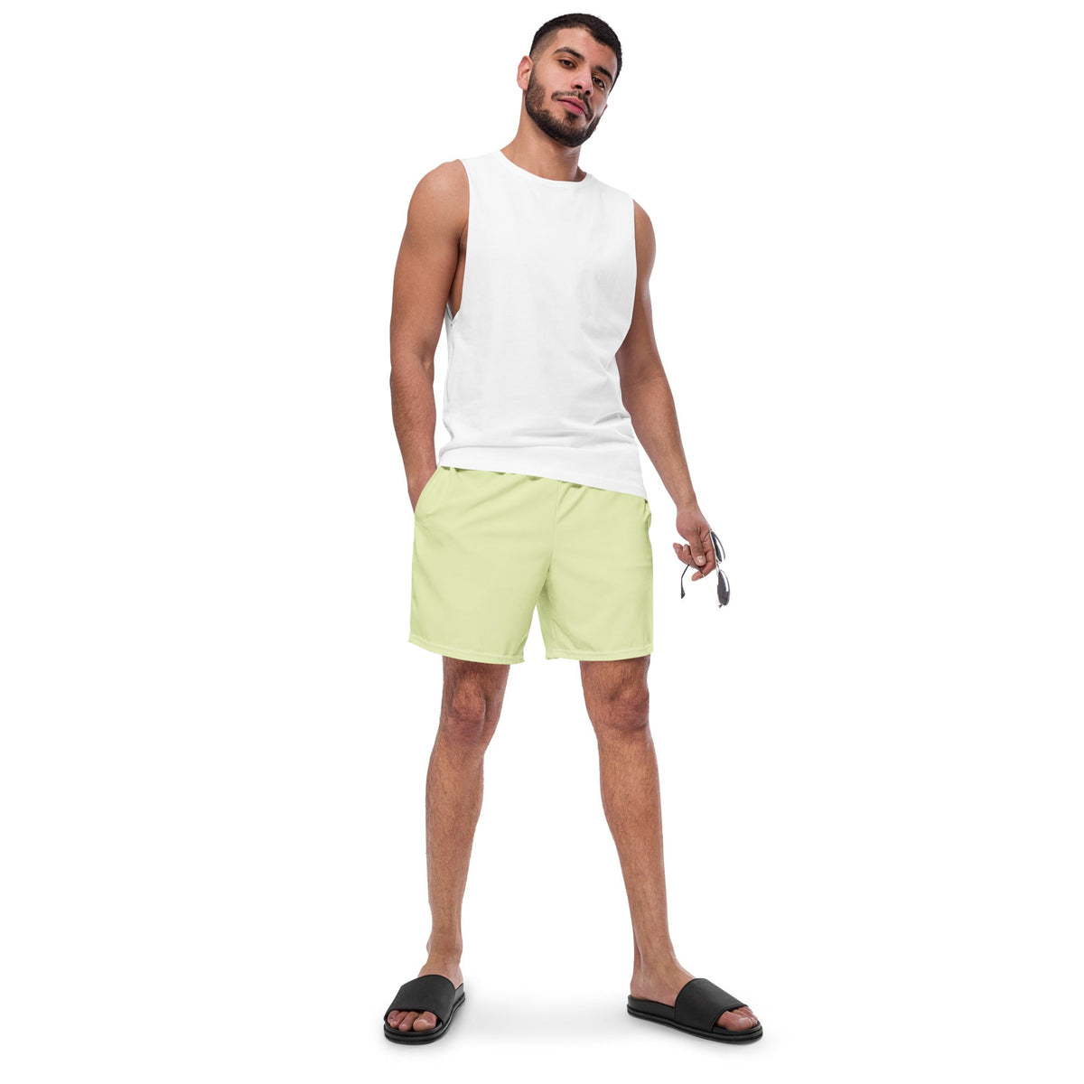 ECO MEN'S SWIM SHORTS | PASTEL LIME - PINKCOLADA